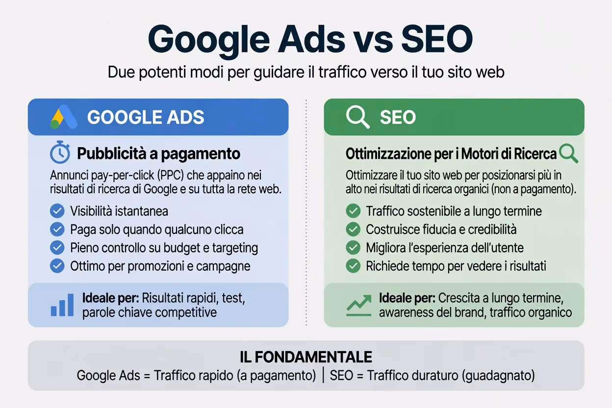 Google Ads o SEO: dove conviene investire per primo?