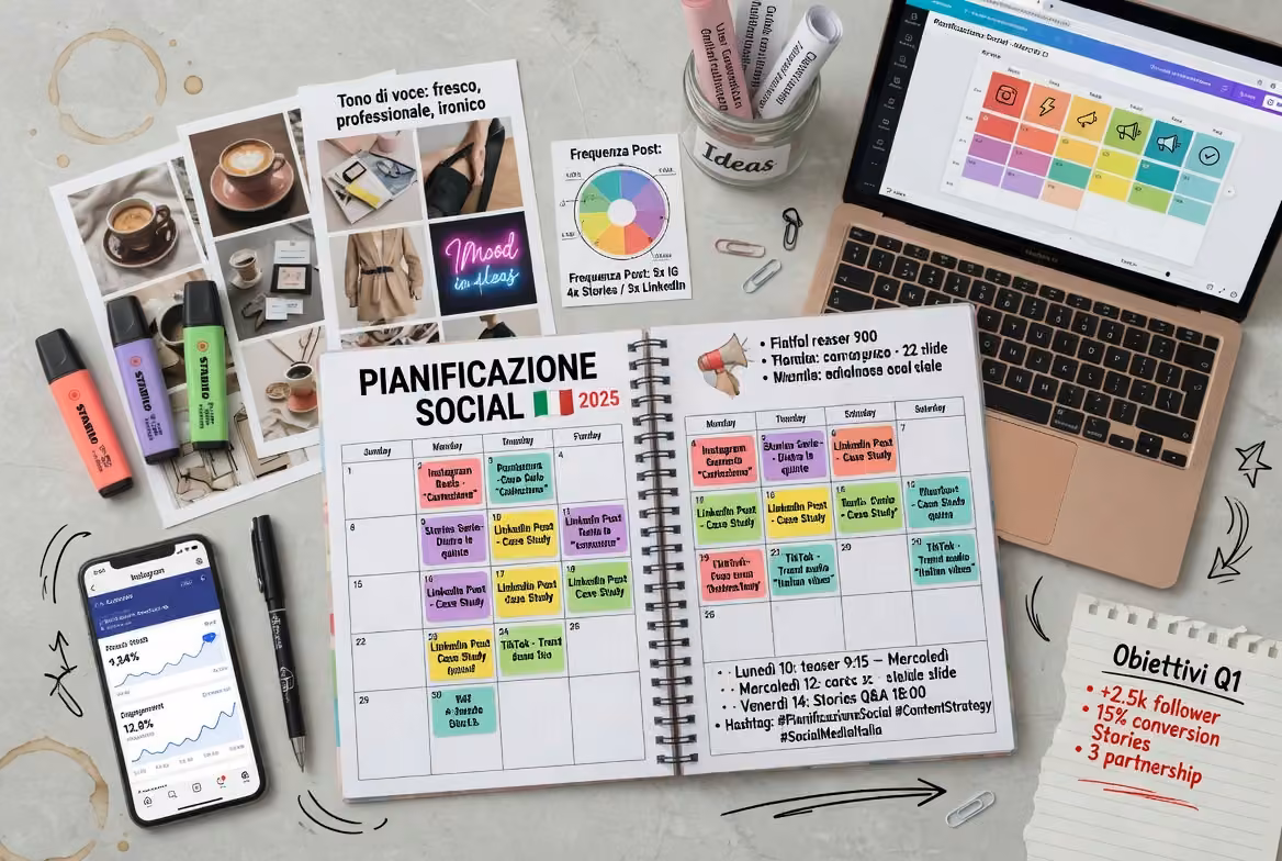 Content calendar: come pianificare un mese di social in 2 ore